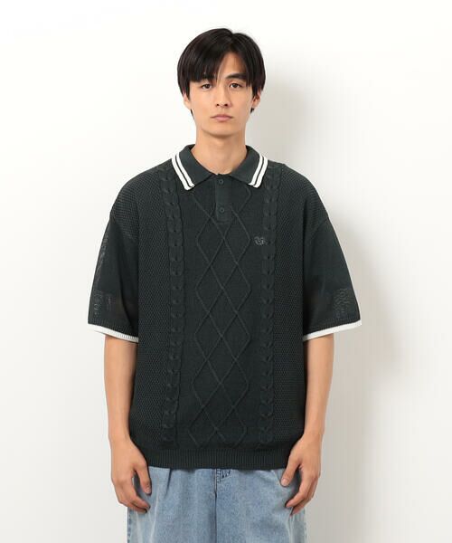 Purple&Yellow / パープルアンドイエロー ニット・セーター | シアーポロニット | 詳細20