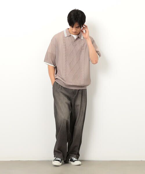 Purple&Yellow / パープルアンドイエロー ニット・セーター | シアーポロニット | 詳細24