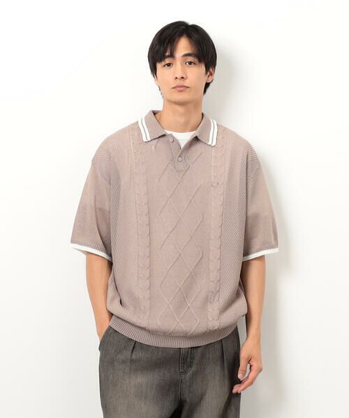 Purple&Yellow / パープルアンドイエロー ニット・セーター | シアーポロニット | 詳細27