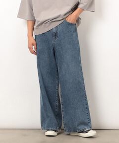 Purple&Yellow / パープルアンドイエロー デニムパンツ | デニムワイドバギーパンツ