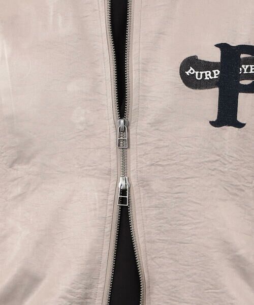 Purple&Yellow / パープルアンドイエロー Gジャン・デニムジャケット | サテン×デニム切替刺繍ブルゾン | 詳細19