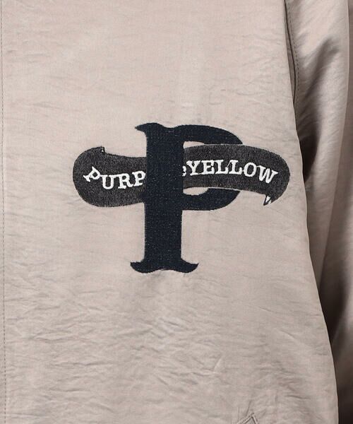 Purple&Yellow / パープルアンドイエロー Gジャン・デニムジャケット | サテン×デニム切替刺繍ブルゾン | 詳細21