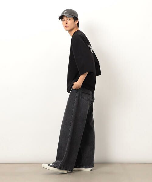 Purple&Yellow / パープルアンドイエロー カットソー | ナイロンストレッチ５分袖プルオーバー | 詳細3