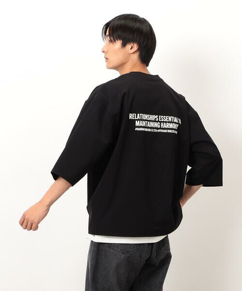 Purple&Yellow / パープルアンドイエロー カットソー | ナイロンストレッチ５分袖プルオーバー | 詳細6