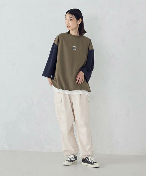 Purple&Yellow / パープルアンドイエロー カットソー | ナイロンストレッチ５分袖プルオーバー | 詳細16