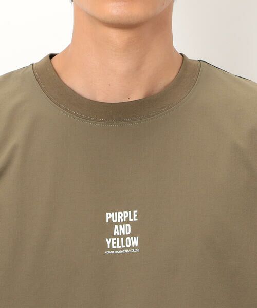 Purple&Yellow / パープルアンドイエロー カットソー | ナイロンストレッチ５分袖プルオーバー | 詳細24