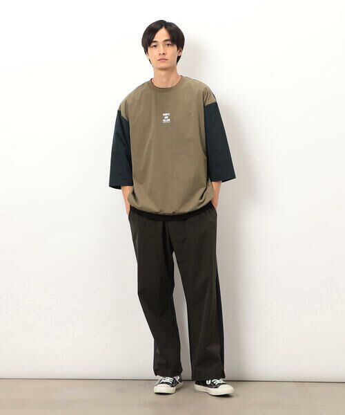 Purple&Yellow / パープルアンドイエロー カットソー | ナイロンストレッチ５分袖プルオーバー | 詳細9