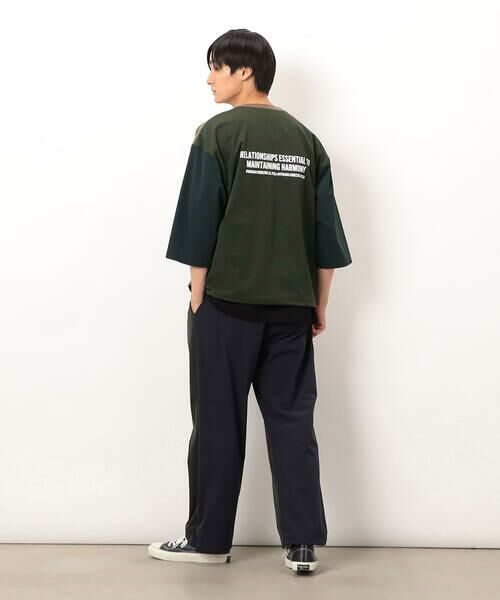 Purple&Yellow / パープルアンドイエロー カットソー | ナイロンストレッチ５分袖プルオーバー | 詳細10