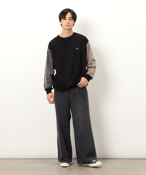 Purple&Yellow / パープルアンドイエロー Tシャツ | 袖＆バックプリント長袖Ｔシャツ | 詳細10