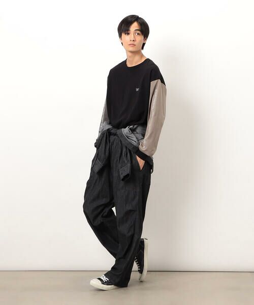 Purple&Yellow / パープルアンドイエロー Tシャツ | 袖＆バックプリント長袖Ｔシャツ | 詳細12