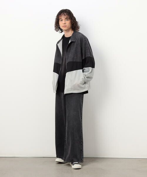 Purple&Yellow / パープルアンドイエロー ブルゾン | ライトオンスデニム×シアーナイロン切替ブルゾン | 詳細1