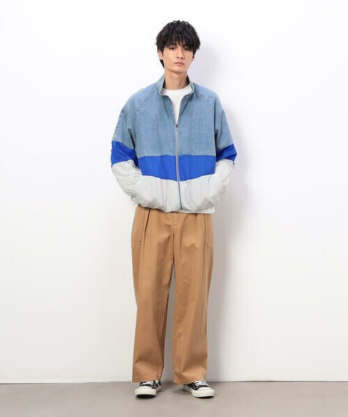 Purple&Yellow / パープルアンドイエロー ブルゾン | ライトオンスデニム×シアーナイロン切替ブルゾン | 詳細11