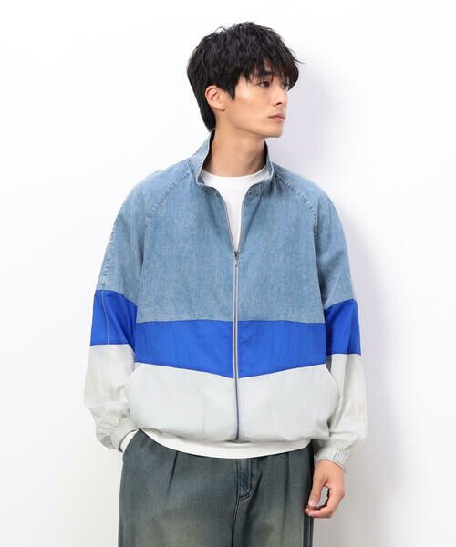 Purple&Yellow / パープルアンドイエロー ブルゾン | ライトオンスデニム×シアーナイロン切替ブルゾン | 詳細16
