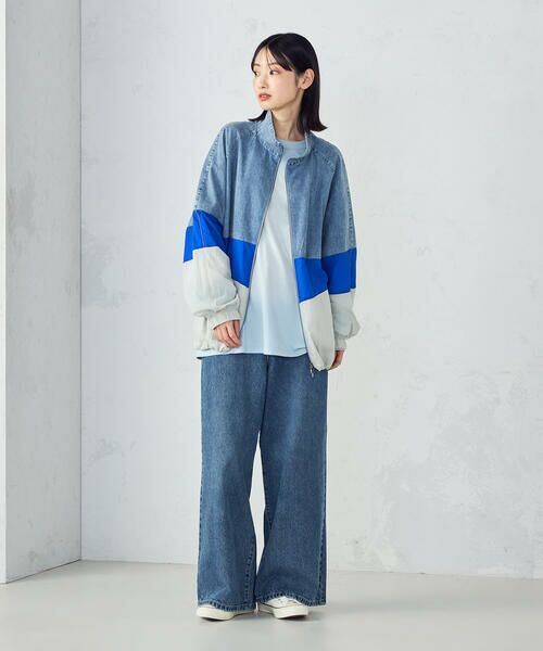 Purple&Yellow / パープルアンドイエロー ブルゾン | ライトオンスデニム×シアーナイロン切替ブルゾン | 詳細17