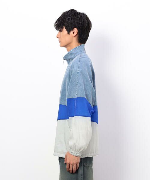 Purple&Yellow / パープルアンドイエロー ブルゾン | ライトオンスデニム×シアーナイロン切替ブルゾン | 詳細22