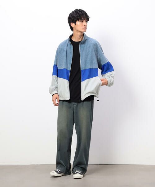Purple&Yellow / パープルアンドイエロー ブルゾン | ライトオンスデニム×シアーナイロン切替ブルゾン | 詳細8
