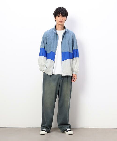 Purple&Yellow / パープルアンドイエロー ブルゾン | ライトオンスデニム×シアーナイロン切替ブルゾン | 詳細9