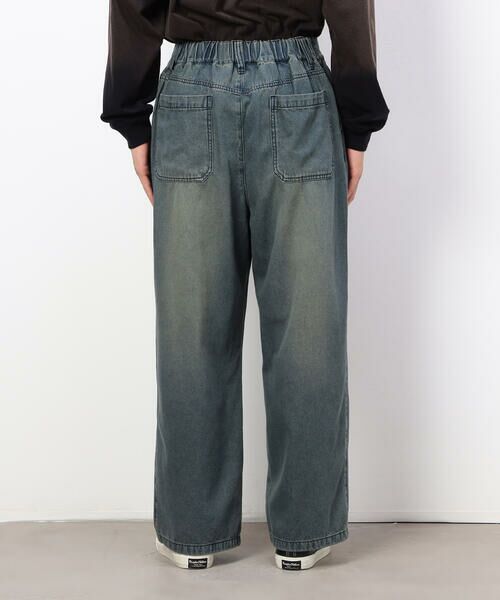 Purple&Yellow / パープルアンドイエロー デニムパンツ | ライトオンスデニムタックワイドパンツ | 詳細16
