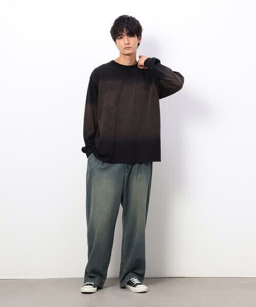 Purple&Yellow / パープルアンドイエロー デニムパンツ | ライトオンスデニムタックワイドパンツ | 詳細2