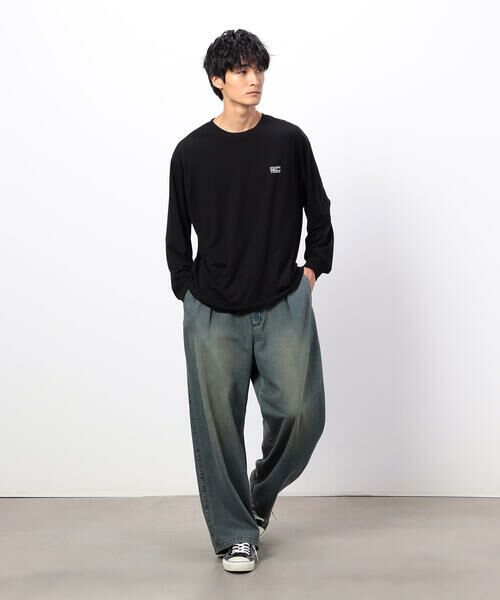 Purple&Yellow / パープルアンドイエロー デニムパンツ | ライトオンスデニムタックワイドパンツ | 詳細4