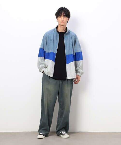 Purple&Yellow / パープルアンドイエロー デニムパンツ | ライトオンスデニムタックワイドパンツ | 詳細6