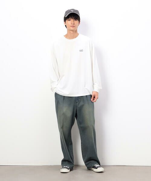 Purple&Yellow / パープルアンドイエロー デニムパンツ | ライトオンスデニムタックワイドパンツ | 詳細7