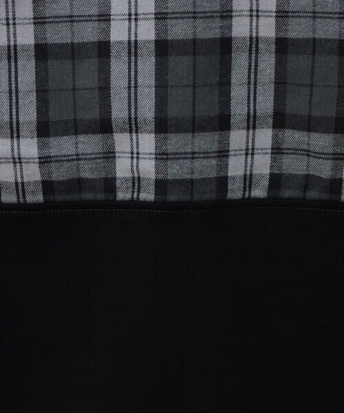 Purple&Yellow / パープルアンドイエロー カットソー | チェック切り替え プルオーバー | 詳細5