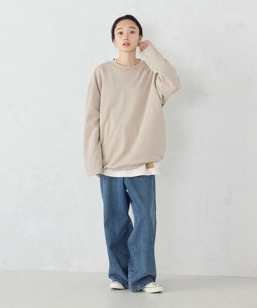 Purple&Yellow / パープルアンドイエロー カットソー | チェック切り替え プルオーバー | 詳細16