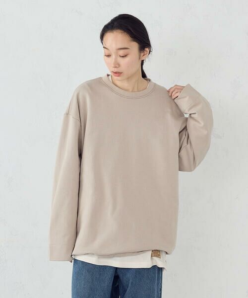 Purple&Yellow / パープルアンドイエロー カットソー | チェック切り替え プルオーバー | 詳細20