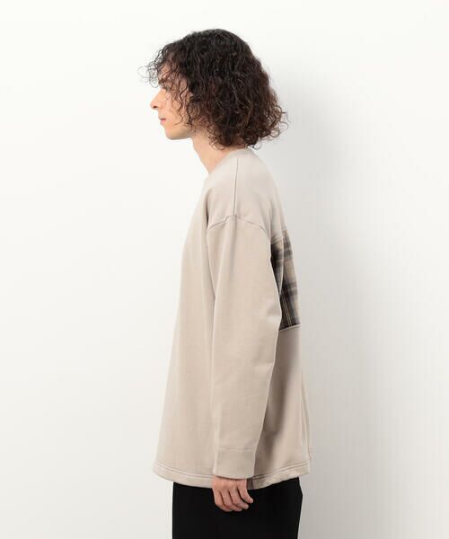 Purple&Yellow / パープルアンドイエロー カットソー | チェック切り替え プルオーバー | 詳細22