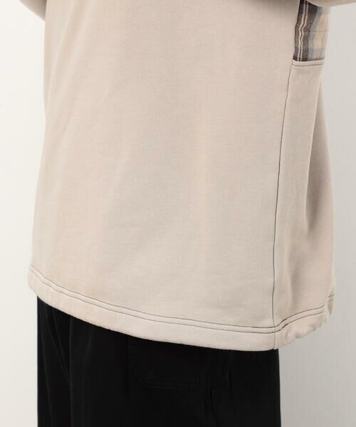 Purple&Yellow / パープルアンドイエロー カットソー | チェック切り替え プルオーバー | 詳細26