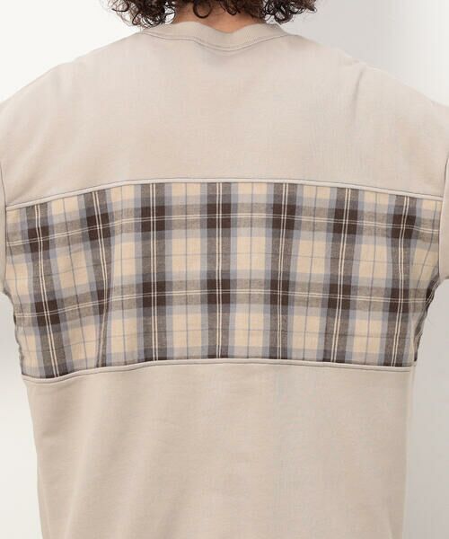 Purple&Yellow / パープルアンドイエロー カットソー | チェック切り替え プルオーバー | 詳細28