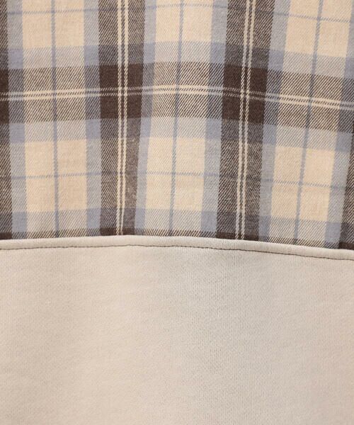 Purple&Yellow / パープルアンドイエロー カットソー | チェック切り替え プルオーバー | 詳細29