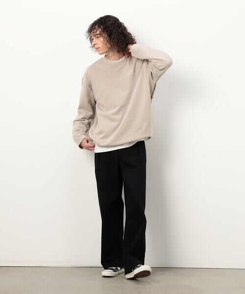 Purple&Yellow / パープルアンドイエロー カットソー | チェック切り替え プルオーバー | 詳細6