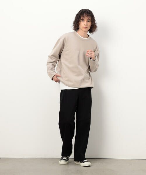 Purple&Yellow / パープルアンドイエロー カットソー | チェック切り替え プルオーバー | 詳細7