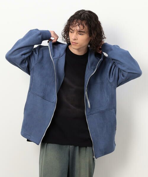 Purple&Yellow / パープルアンドイエロー ブルゾン | カットスエードダンボール ブルゾン | 詳細12