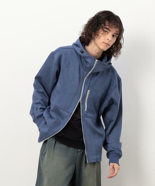 Purple&Yellow / パープルアンドイエロー ブルゾン | カットスエードダンボール ブルゾン | 詳細14