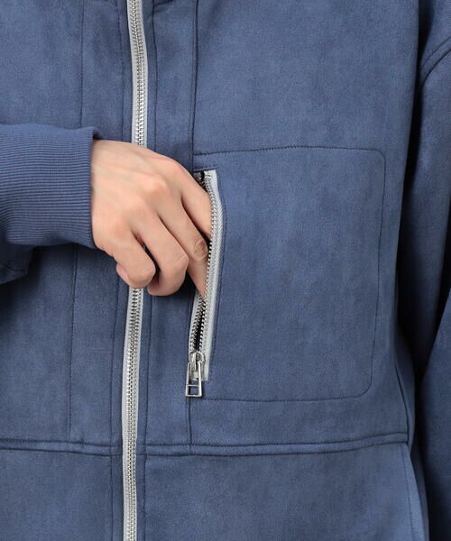 Purple&Yellow / パープルアンドイエロー ブルゾン | カットスエードダンボール ブルゾン | 詳細19