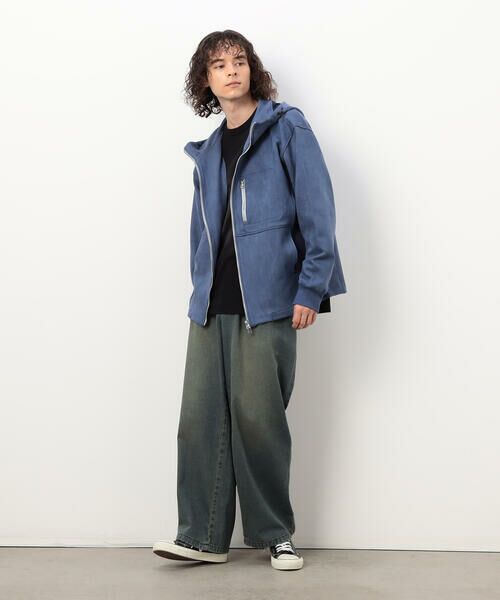 Purple&Yellow / パープルアンドイエロー ブルゾン | カットスエードダンボール ブルゾン | 詳細8