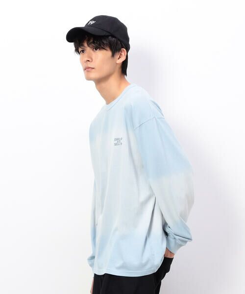 Purple&Yellow / パープルアンドイエロー Tシャツ | スプレー加工×ロゴ刺繍長袖Ｔシャツ | 詳細26