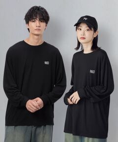 Purple&Yellow / パープルアンドイエロー Tシャツ | ワンポイントプリント長袖Ｔシャツ