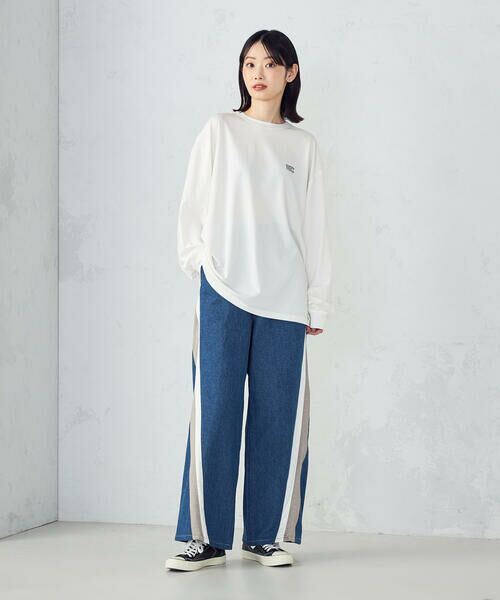 Purple&Yellow / パープルアンドイエロー Tシャツ | ワンポイントプリント長袖Tシャツ | 詳細4