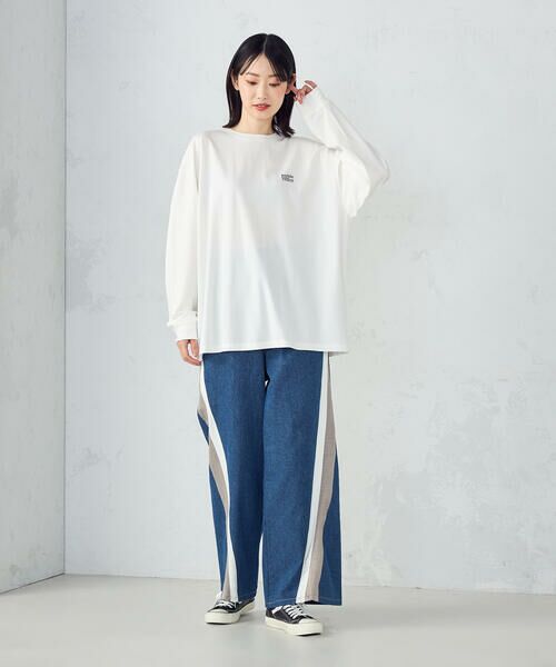 Purple&Yellow / パープルアンドイエロー Tシャツ | ワンポイントプリント長袖Tシャツ | 詳細5