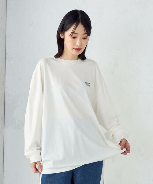 Purple&Yellow / パープルアンドイエロー Tシャツ | ワンポイントプリント長袖Tシャツ | 詳細6