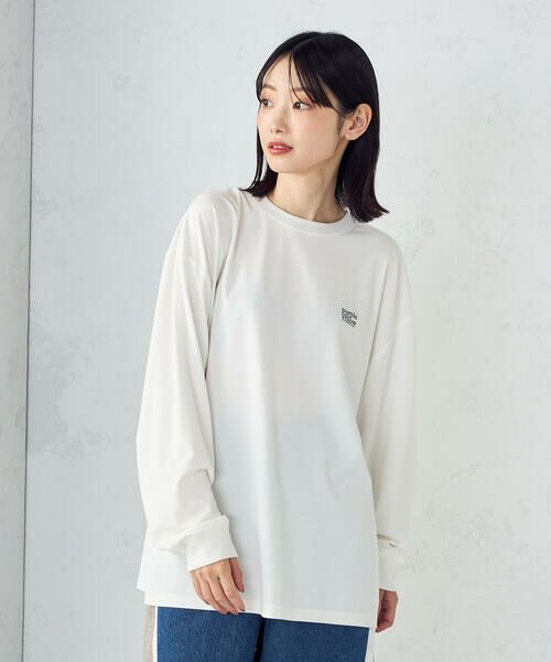 Purple&Yellow / パープルアンドイエロー Tシャツ | ワンポイントプリント長袖Tシャツ | 詳細7