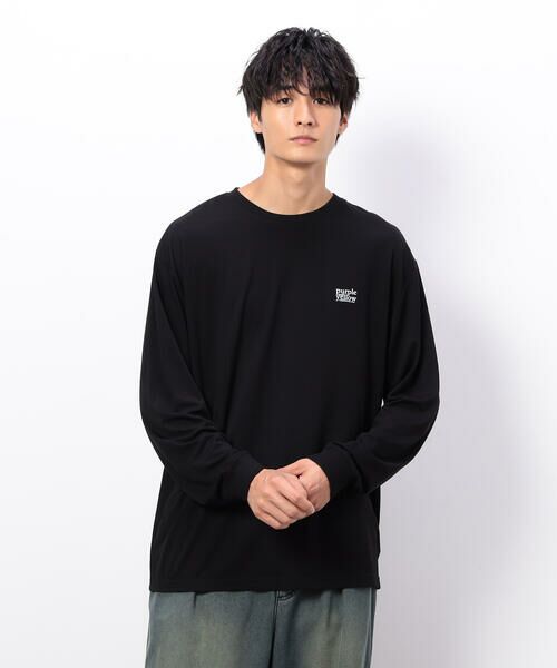 Purple&Yellow / パープルアンドイエロー Tシャツ | ワンポイントプリント長袖Tシャツ | 詳細11