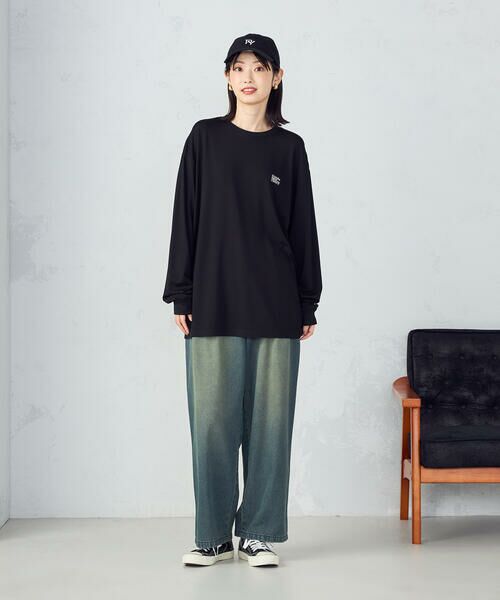 Purple&Yellow / パープルアンドイエロー Tシャツ | ワンポイントプリント長袖Tシャツ | 詳細15