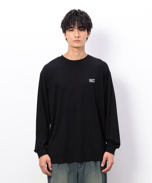 Purple&Yellow / パープルアンドイエロー Tシャツ | ワンポイントプリント長袖Tシャツ | 詳細18