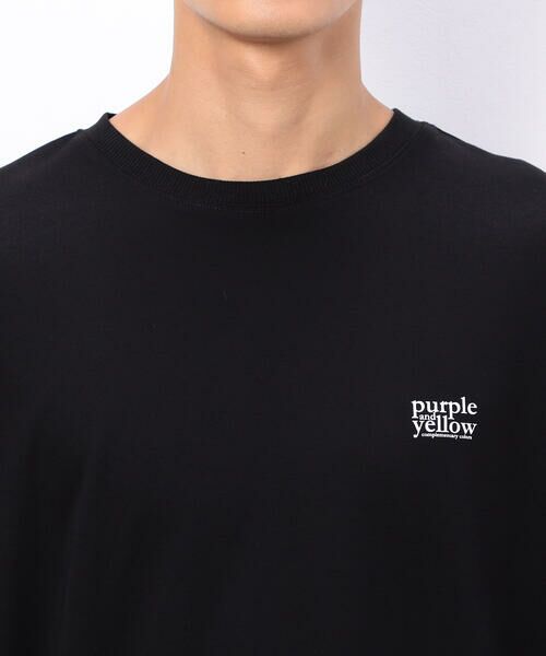 Purple&Yellow / パープルアンドイエロー Tシャツ | ワンポイントプリント長袖Tシャツ | 詳細21