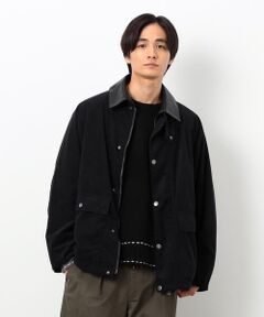 Purple&Yellow / パープルアンドイエロー ブルゾン | 衿素材切替ブルゾン